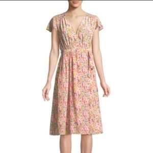 Rebecca Taylor Floral Silk Wrap Dress